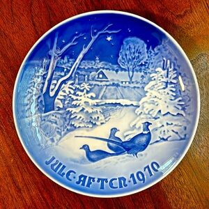Bing & Grøndahl 1970 Christmas Pheasants in the Snow Christmas Plate